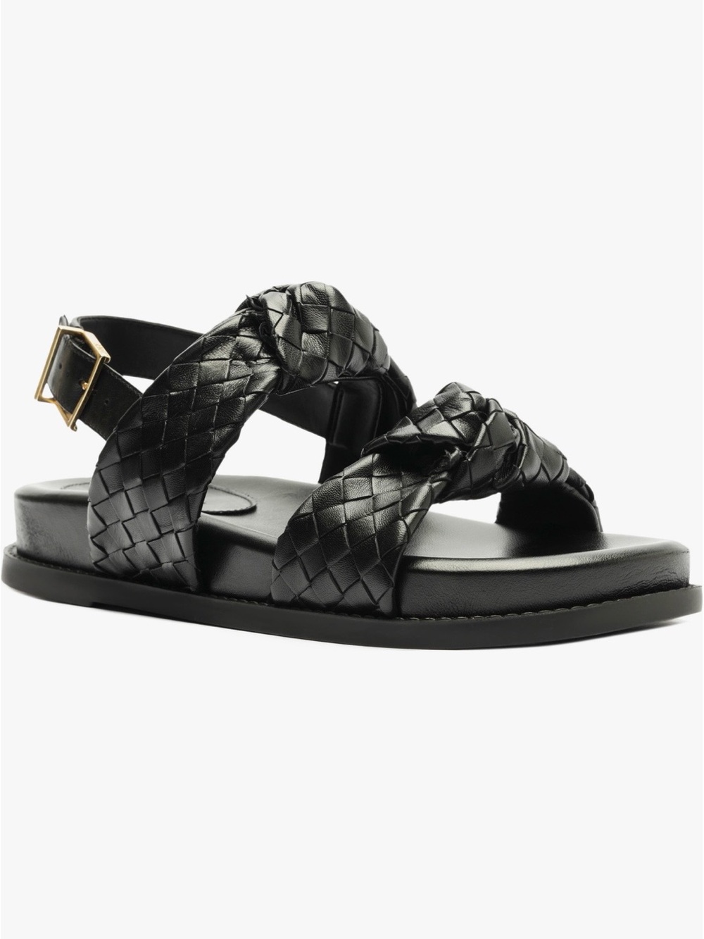 SCHUTZ Kareena Knot Sporty Leather Sandals NWT